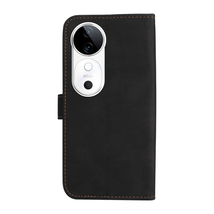 Three Color Splicing Leather Phone Case, For vivo V40 5G, For vivo Y28 4G