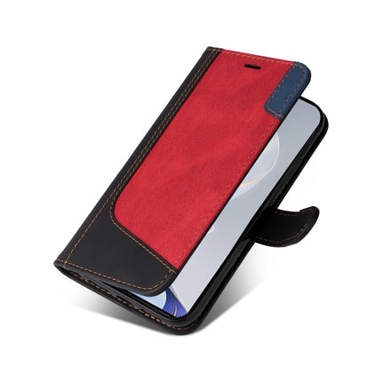 Three Color Splicing Leather Phone Case, For vivo V40 5G, For vivo Y28 4G