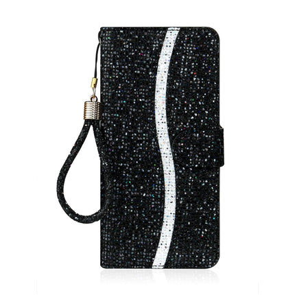 Glitter Powder Horizontal Flip Leather Case with Card Slots & Holder & Lanyard, For Samsung Galaxy A21s, For Samsung Galaxy Note 20, For Samsung Galaxy Note 20 Ultra