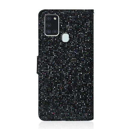 Glitter Powder Horizontal Flip Leather Case with Card Slots & Holder & Lanyard, For Samsung Galaxy A21s, For Samsung Galaxy Note 20, For Samsung Galaxy Note 20 Ultra
