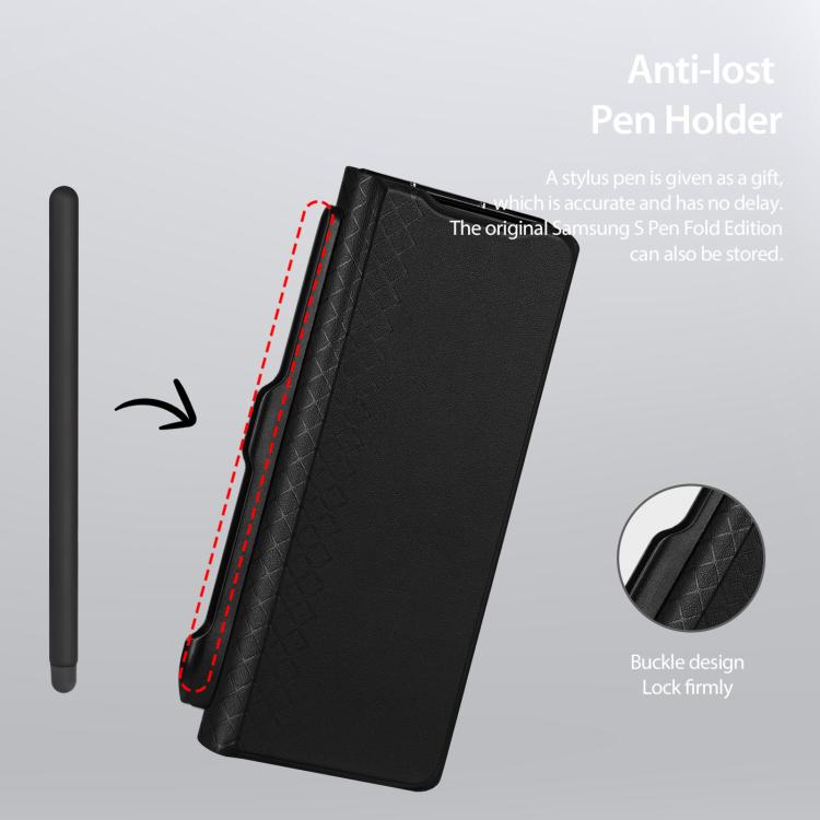 DUX DUCIS Bril Series PU + TPU Phone Case with Pen Slot, For Samsung Galaxy Z Fold7 5G, For Samsung Galaxy Z Fold Special