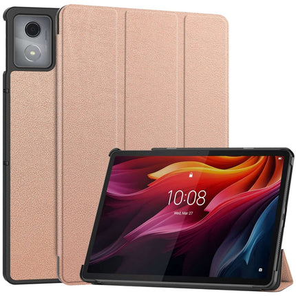 Custer Texture 3-Fold Holder Leather Smart Tablet Case, For Lenovo Tab 10.1 2025 / K10 2nd / S10, For Lenovo Idea Tab Pro, For Lenovo Tab K11 Plus, For Lenovo Idea Tab Pro Gen 2 13