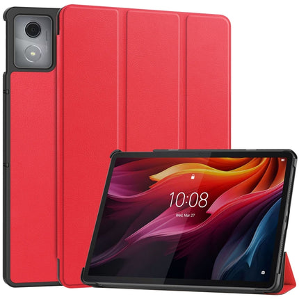 Custer Texture 3-Fold Holder Leather Smart Tablet Case, For Lenovo Tab 10.1 2025 / K10 2nd / S10, For Lenovo Idea Tab Pro, For Lenovo Tab K11 Plus, For Lenovo Idea Tab Pro Gen 2 13