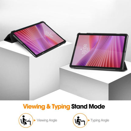 Custer Texture 3-Fold Holder Leather Smart Tablet Case, For Lenovo Tab 10.1 2025 / K10 2nd / S10, For Lenovo Idea Tab Pro, For Lenovo Tab K11 Plus, For Lenovo Idea Tab Pro Gen 2 13