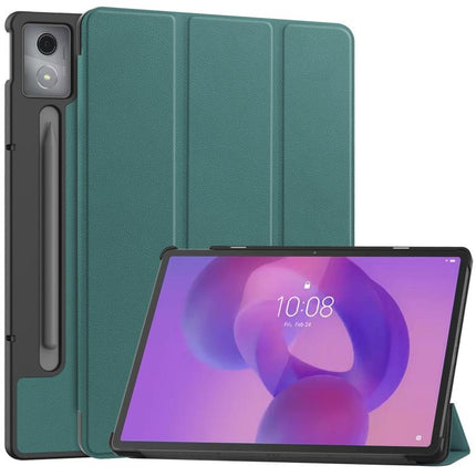 Custer Texture 3-Fold Holder Leather Smart Tablet Case, For Lenovo Tab 10.1 2025 / K10 2nd / S10, For Lenovo Idea Tab Pro, For Lenovo Tab K11 Plus, For Lenovo Idea Tab Pro Gen 2 13