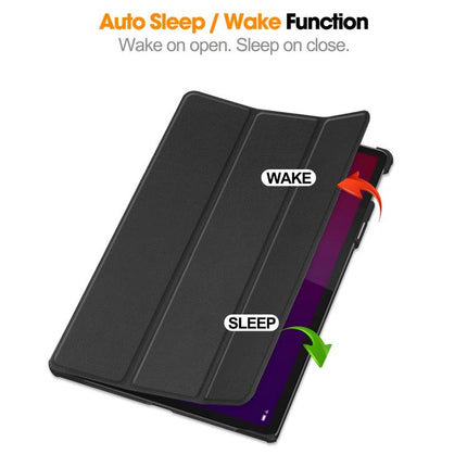 Custer Texture 3-Fold Holder Leather Smart Tablet Case, For Lenovo Yoga Tab 11.1 2025, For Lenovo Idea  Tab Plus 12.1, For Lenovo Legion Y700 2025, For Lenovo Tab One TB-305FU / Tab K9