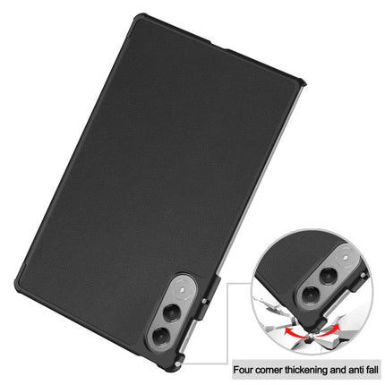 Custer Texture 3-Fold Holder Leather Smart Tablet Case, For Lenovo Yoga Tab 11.1 2025, For Lenovo Idea  Tab Plus 12.1, For Lenovo Legion Y700 2025, For Lenovo Tab One TB-305FU / Tab K9