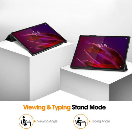 Custer Texture 3-Fold Holder Leather Smart Tablet Case, For Lenovo Yoga Tab 11.1 2025, For Lenovo Idea  Tab Plus 12.1, For Lenovo Legion Y700 2025, For Lenovo Tab One TB-305FU / Tab K9