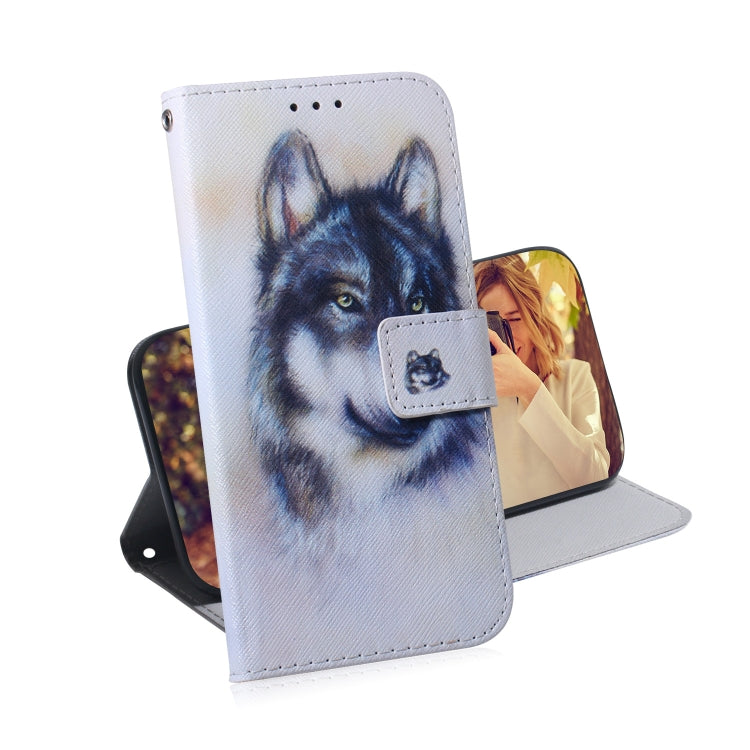 Coloured Drawing Horizontal Flip Leather Case, with Holder & Card Slots & Wallet