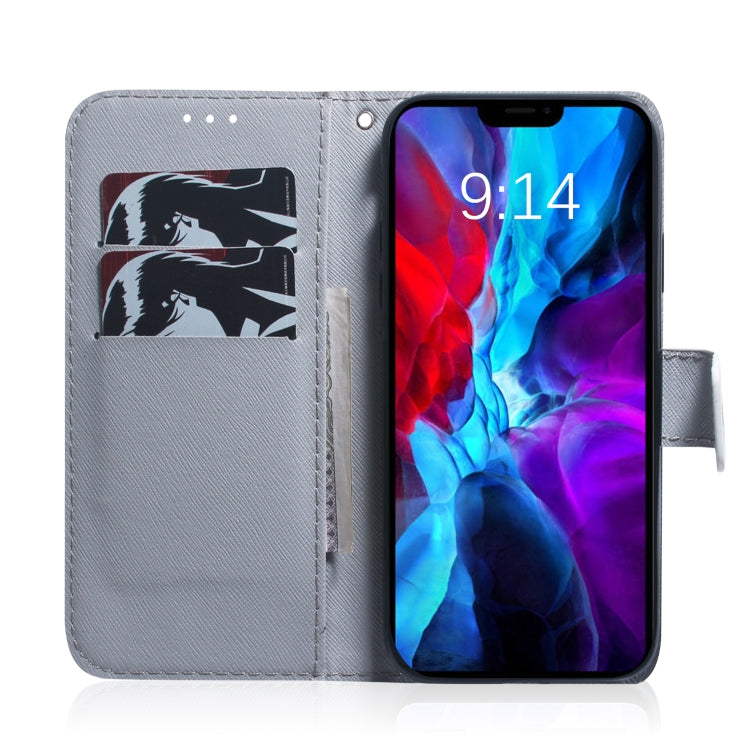 Coloured Drawing Horizontal Flip Leather Case, with Holder & Card Slots & Wallet