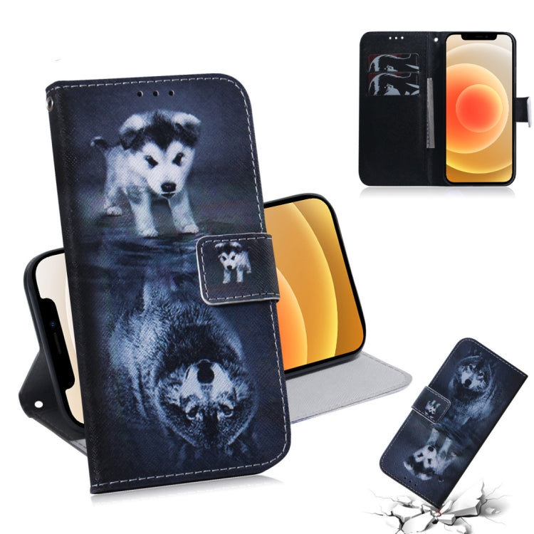 Coloured Drawing Horizontal Flip Leather Case, with Holder & Card Slots & Wallet