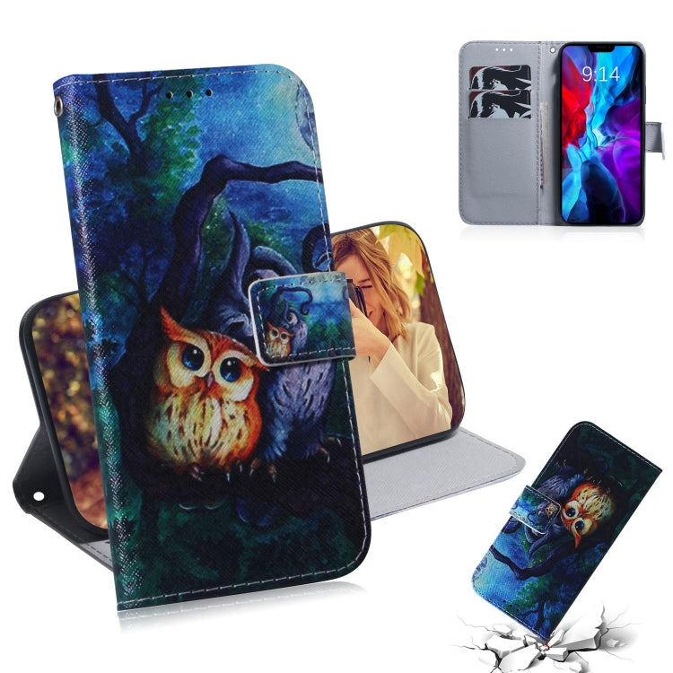Coloured Drawing Horizontal Flip Leather Case, with Holder & Card Slots & Wallet