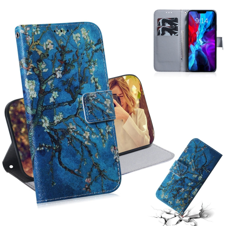 Coloured Drawing Horizontal Flip Leather Case, with Holder & Card Slots & Wallet