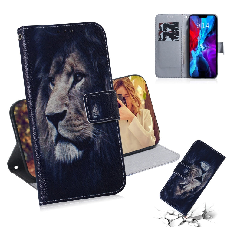 Coloured Drawing Horizontal Flip Leather Case, with Holder & Card Slots & Wallet
