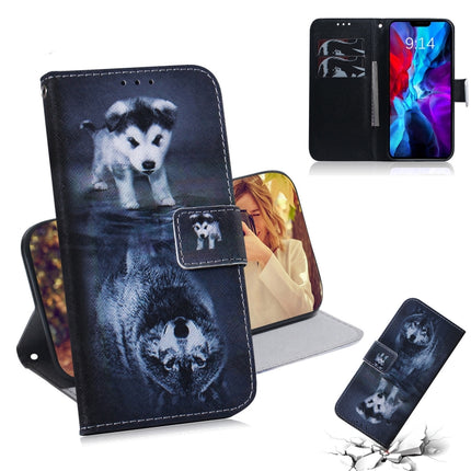 Coloured Drawing Horizontal Flip Leather Case, with Holder & Card Slots & Wallet, For iPhone 12 mini, For iPhone 12 / 12 Pro