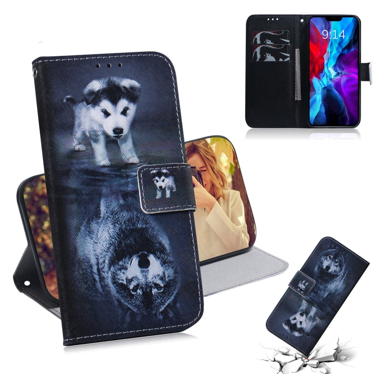Coloured Drawing Horizontal Flip Leather Case, with Holder & Card Slots & Wallet