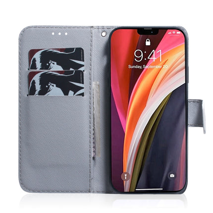 Funda de cuero con tapa horizontal con dibujo en color, con soporte, ranuras para tarjetas y billetera, para LG K41S, para LG K51S, para LG K61