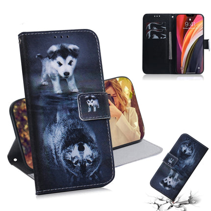 Farbige Zeichnung Horizontal Flip Ledertasche, mit Halter &amp; Kartenfächer &amp; Geldbörse, Für LG K41S, Für LG K51S, Für LG K61