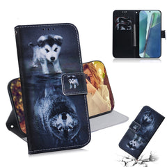 Coloured Drawing Horizontal Flip Leather Case, with Holder & Card Slots & Wallet, For Xiaomi Redmi 9A, For Xiaomi Redmi 9C, For Samsung Galaxy Note 20