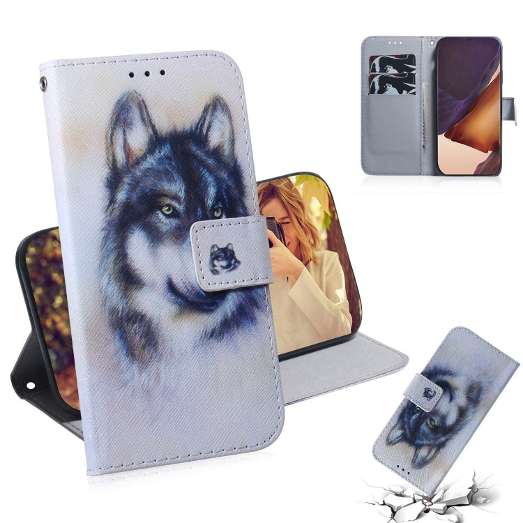 Coloured Drawing Horizontal Flip Leather Case, with Holder & Card Slots & Wallet