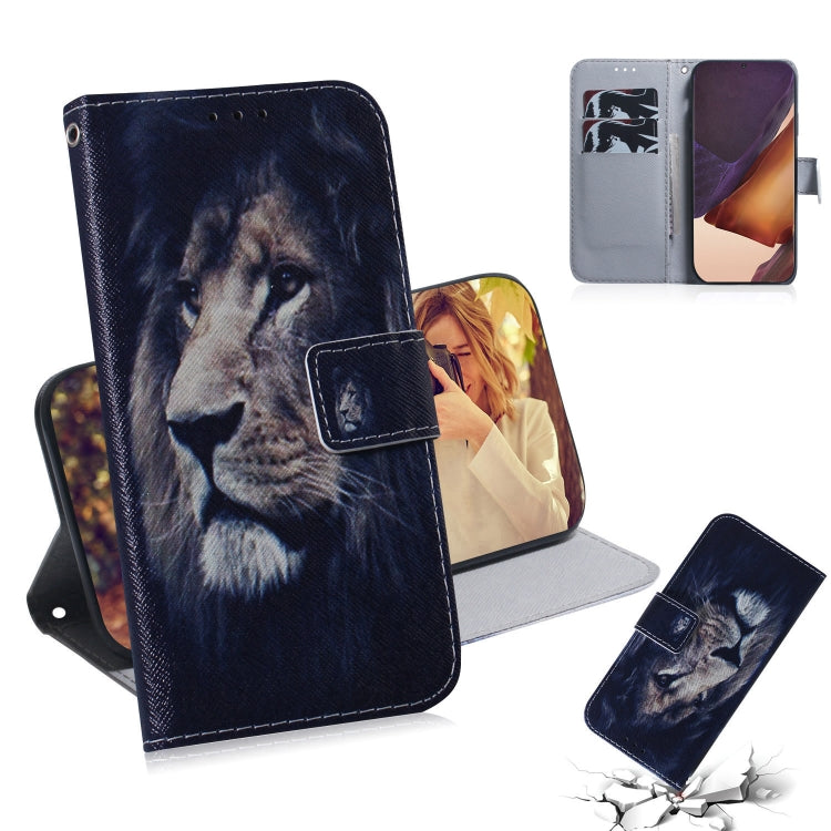 Coloured Drawing Horizontal Flip Leather Case, with Holder & Card Slots & Wallet