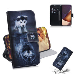 Coloured Drawing Horizontal Flip Leather Case, with Holder & Card Slots & Wallet, For Samsung Galaxy Note 20 Ultra