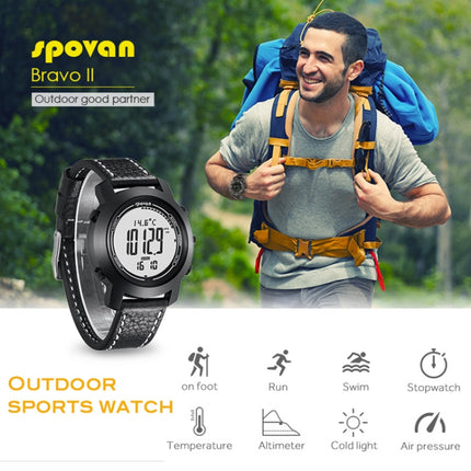 SPOVAN Bravo II Multifunctional Outdoor Sports Compass Watch, Bravo II