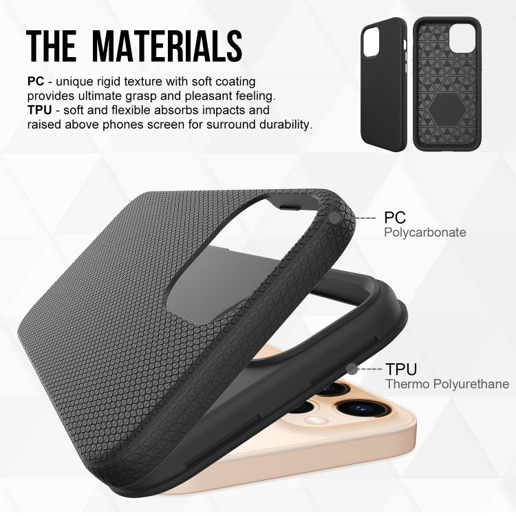 Triangle Armor Texture TPU + PC-Hülle, Für iPhone 12 mini, Für iPhone 12 / 12 Pro, Für iPhone 12 Pro Max