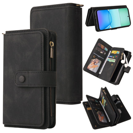 Skin Feel Multi Card Slots Zipper Wallet Leather Phone Case, For Redmi Note 14 Pro / 14 Pro+ 5G, For Redmi 14C 4G Global, For Redmi 13 4G Global, For Redmi K70