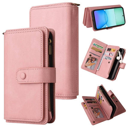 Skin Feel Multi Card Slots Zipper Wallet Leather Phone Case, For Redmi Note 14 Pro / 14 Pro+ 5G, For Redmi 14C 4G Global, For Redmi 13 4G Global, For Redmi K70