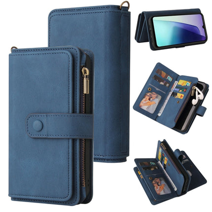 Skin Feel Multi Card Slots Zipper Wallet Leather Phone Case, For Redmi Note 14 Pro / 14 Pro+ 5G, For Redmi 14C 4G Global, For Redmi 13 4G Global, For Redmi K70
