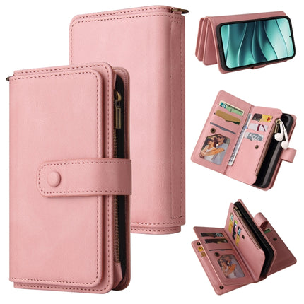 Skin Feel Multi Card Slots Zipper Wallet Leather Phone Case, For Redmi Note 17 5G/4G Global 171mm, For Redmi Note 17 Pro+ 5G Global 163mm, For Redmi 17 5G/4G Global 171mm, For Redmi Turbo 5 Max / Poco X8 Pro Max 5G, For Redmi Turbo 5 / Poco X8 Pro 5G  ...