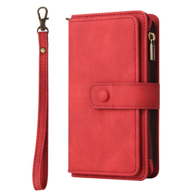 Skin Feel Multi Card Slots Zipper Wallet Leather Phone Case, For Redmi Note 14 Pro / 14 Pro+ 5G, For Redmi 14C 4G Global, For Redmi 13 4G Global, For Redmi K70