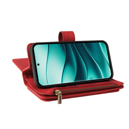 Skin Feel Multi Card Slots Zipper Wallet Leather Phone Case, For Redmi Note 14 Pro / 14 Pro+ 5G, For Redmi 14C 4G Global, For Redmi 13 4G Global, For Redmi K70