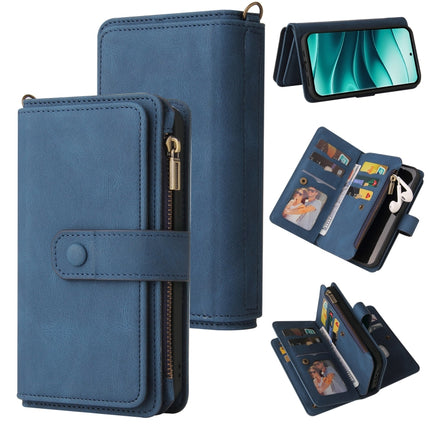 Skin Feel Multi Card Slots Zipper Wallet Leather Phone Case, For Redmi Note 14 Pro / 14 Pro+ 5G, For Redmi 14C 4G Global, For Redmi 13 4G Global, For Redmi K70