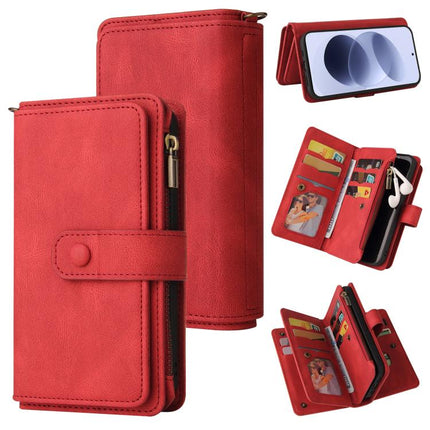 Skin Feel Multi Card Slots Zipper Wallet Leather Phone Case, For Redmi Note 17 5G/4G Global 171mm, For Redmi Note 17 Pro+ 5G Global 163mm, For Redmi 17 5G/4G Global 171mm, For Redmi Turbo 5 Max / Poco X8 Pro Max 5G, For Redmi Turbo 5 / Poco X8 Pro 5G  ...