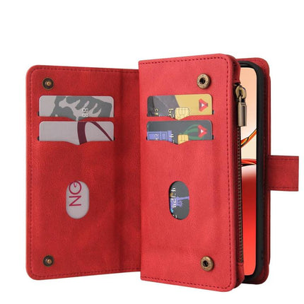 Skin Feel Multi Card Slots Zipper Wallet Leather Phone Case, For Redmi Note 17 5G/4G Global 171mm, For Redmi Note 17 Pro+ 5G Global 163mm, For Redmi 17 5G/4G Global 171mm, For Redmi Turbo 5 Max / Poco X8 Pro Max 5G, For Redmi Turbo 5 / Poco X8 Pro 5G  ...