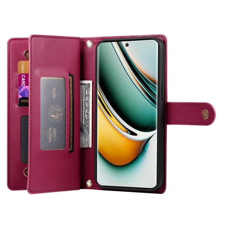 Nine Card-slot Zipper Wallet Bag Leather Phone Case