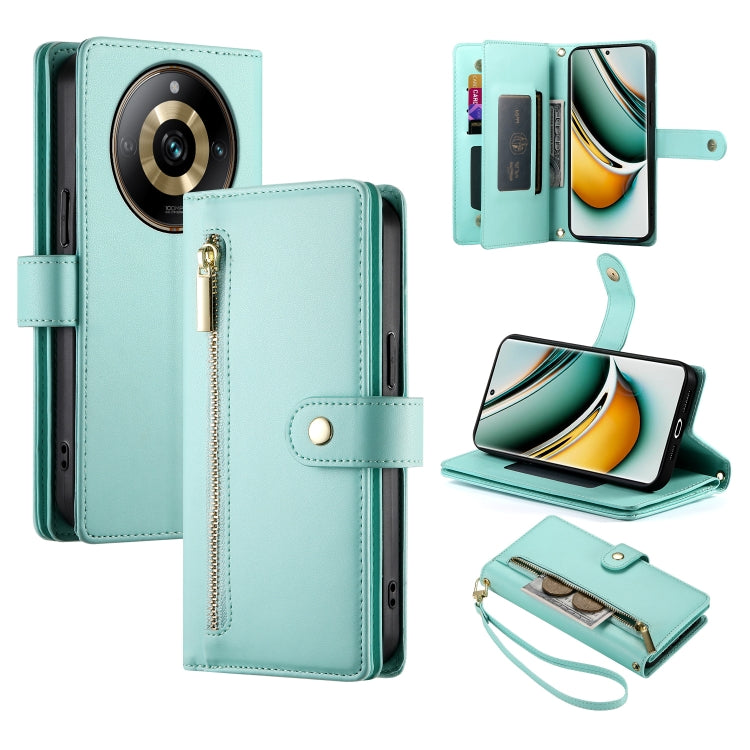 Nine Card-slot Zipper Wallet Bag Leather Phone Case