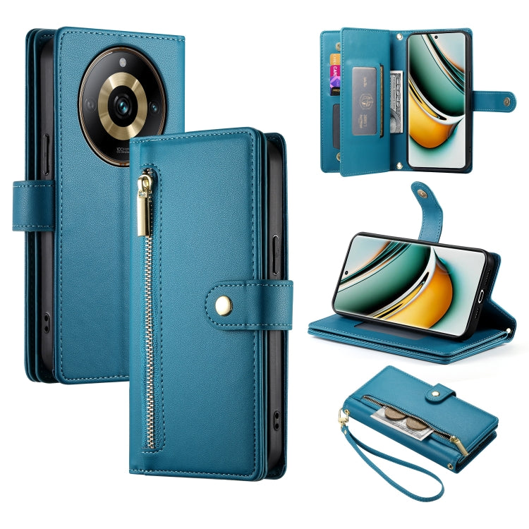 Nine Card-slot Zipper Wallet Bag Leather Phone Case