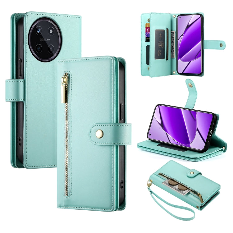 Nine Card-slot Zipper Wallet Bag Leather Phone Case