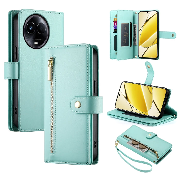 Nine Card-slot Zipper Wallet Bag Leather Phone Case