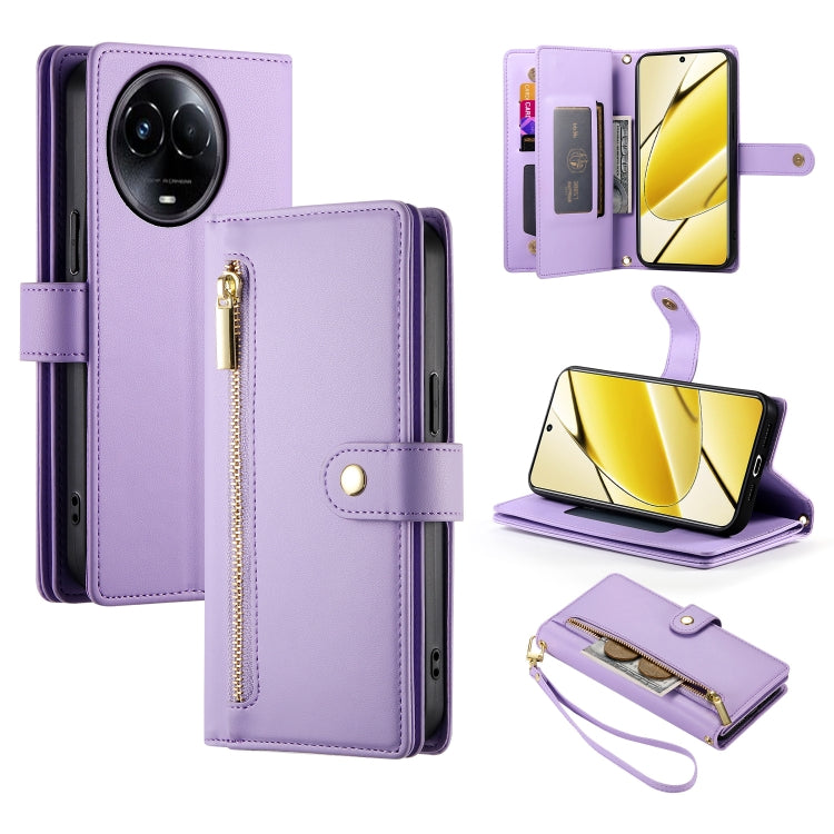 Nine Card-slot Zipper Wallet Bag Leather Phone Case