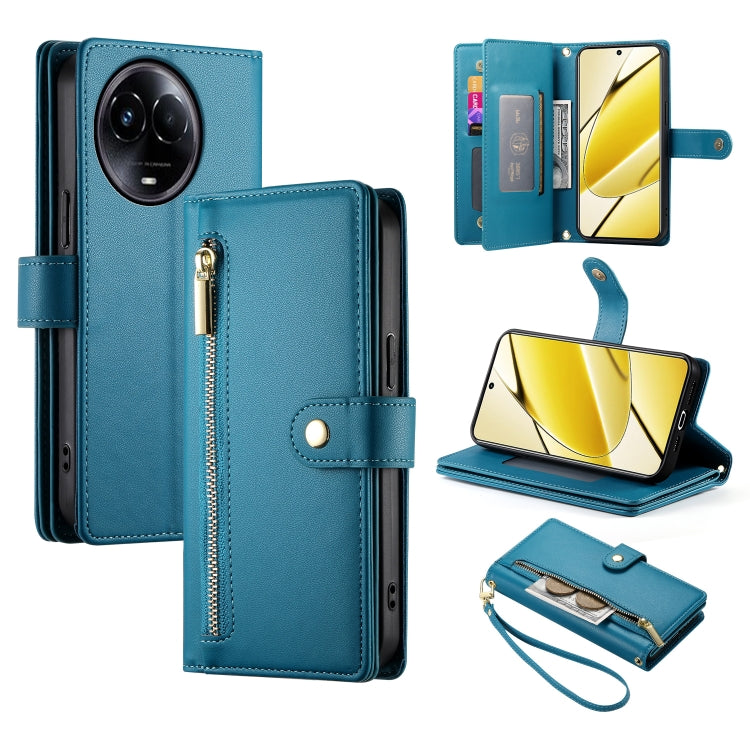 Nine Card-slot Zipper Wallet Bag Leather Phone Case