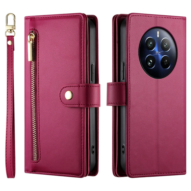 Nine Card-slot Zipper Wallet Bag Leather Phone Case, For Realme 12 Pro / 12 Pro+, For Realme C67 4G, For Realme 11 4G, For Realme 11 5G / 11x