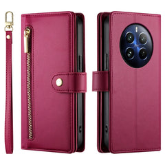 Nine Card-slot Zipper Wallet Bag Leather Phone Case