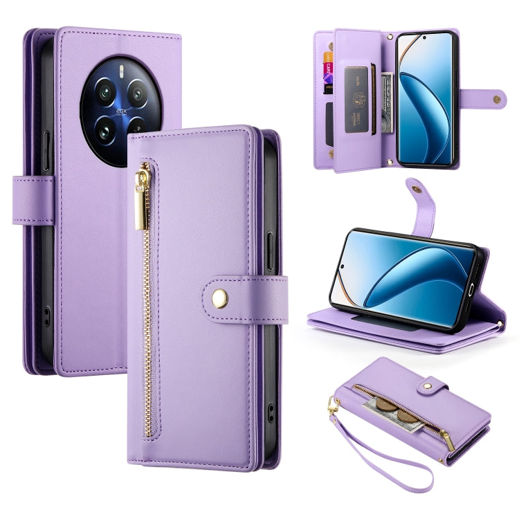 Nine Card-slot Zipper Wallet Bag Leather Phone Case