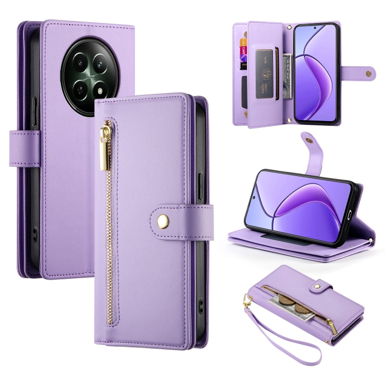 Nine Card-slot Zipper Wallet Bag Leather Phone Case