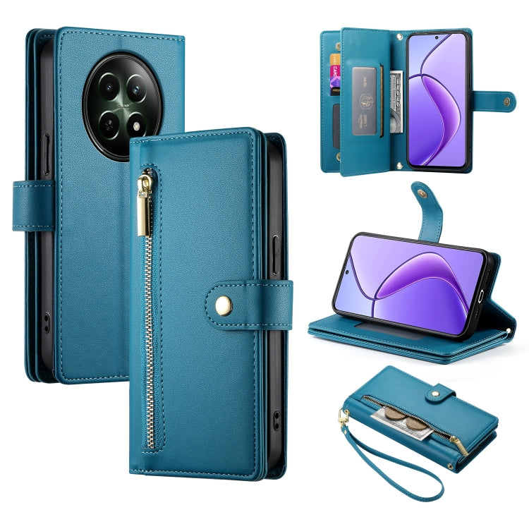 Nine Card-slot Zipper Wallet Bag Leather Phone Case