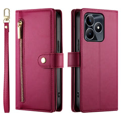 Nine Card-slot Zipper Wallet Bag Leather Phone Case